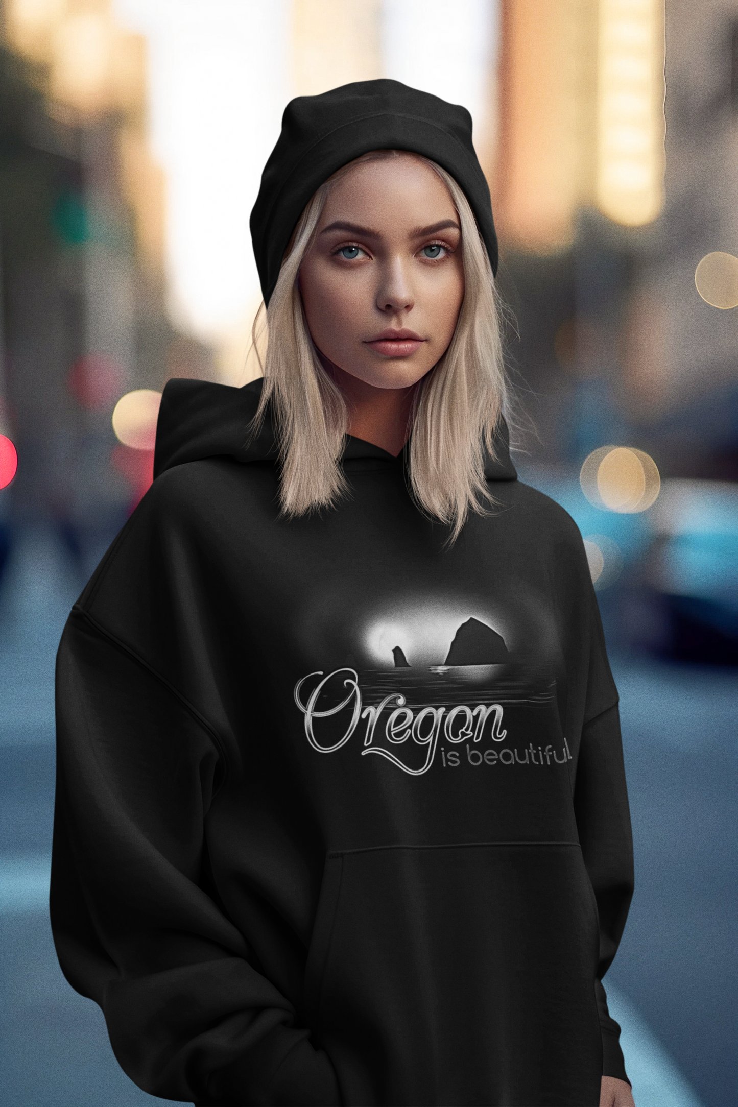 Oregon is Beautiful/ BW - Unisex Hoodie