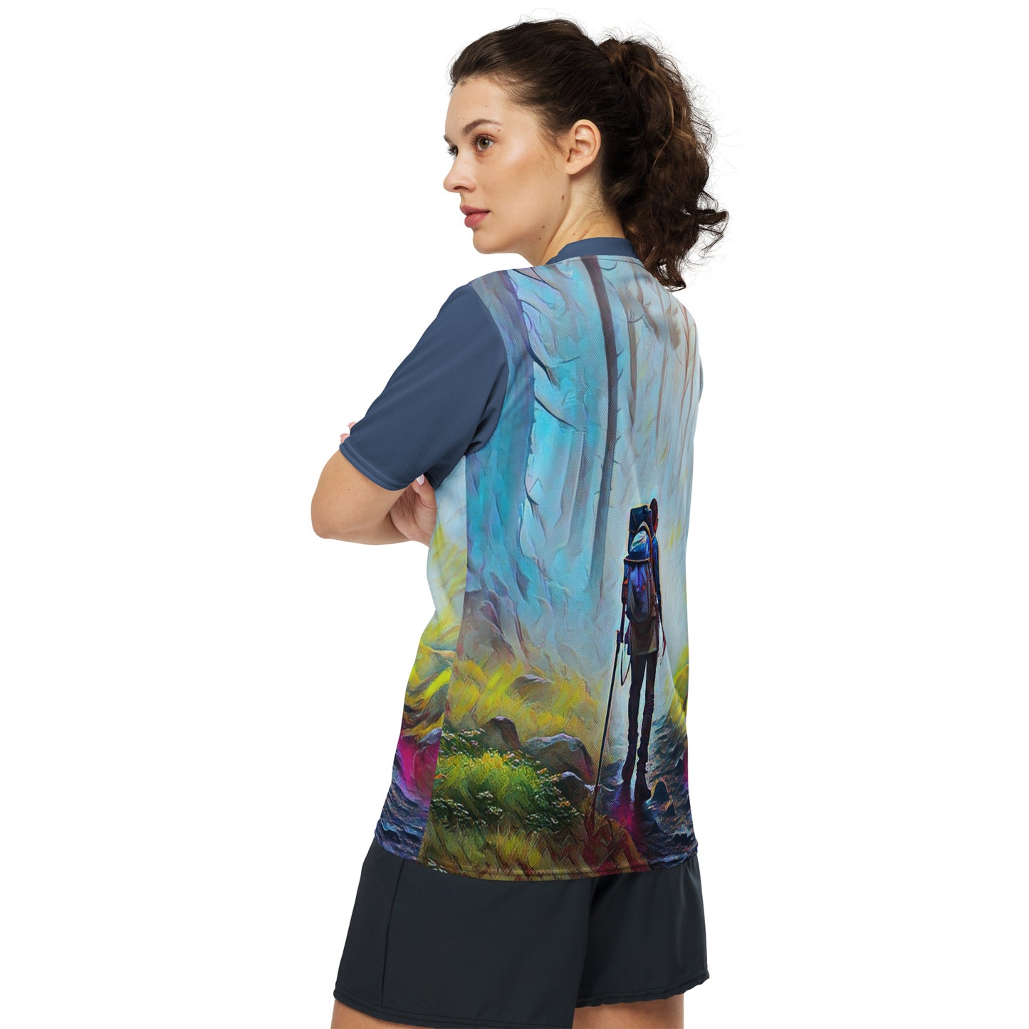 Oregon Hiker - Recycled unisex sports jersey