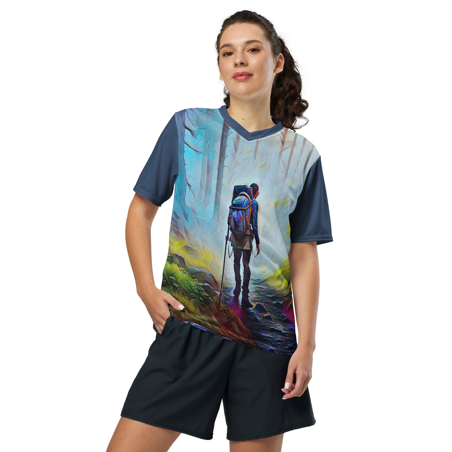 Oregon Hiker - Recycled unisex sports jersey