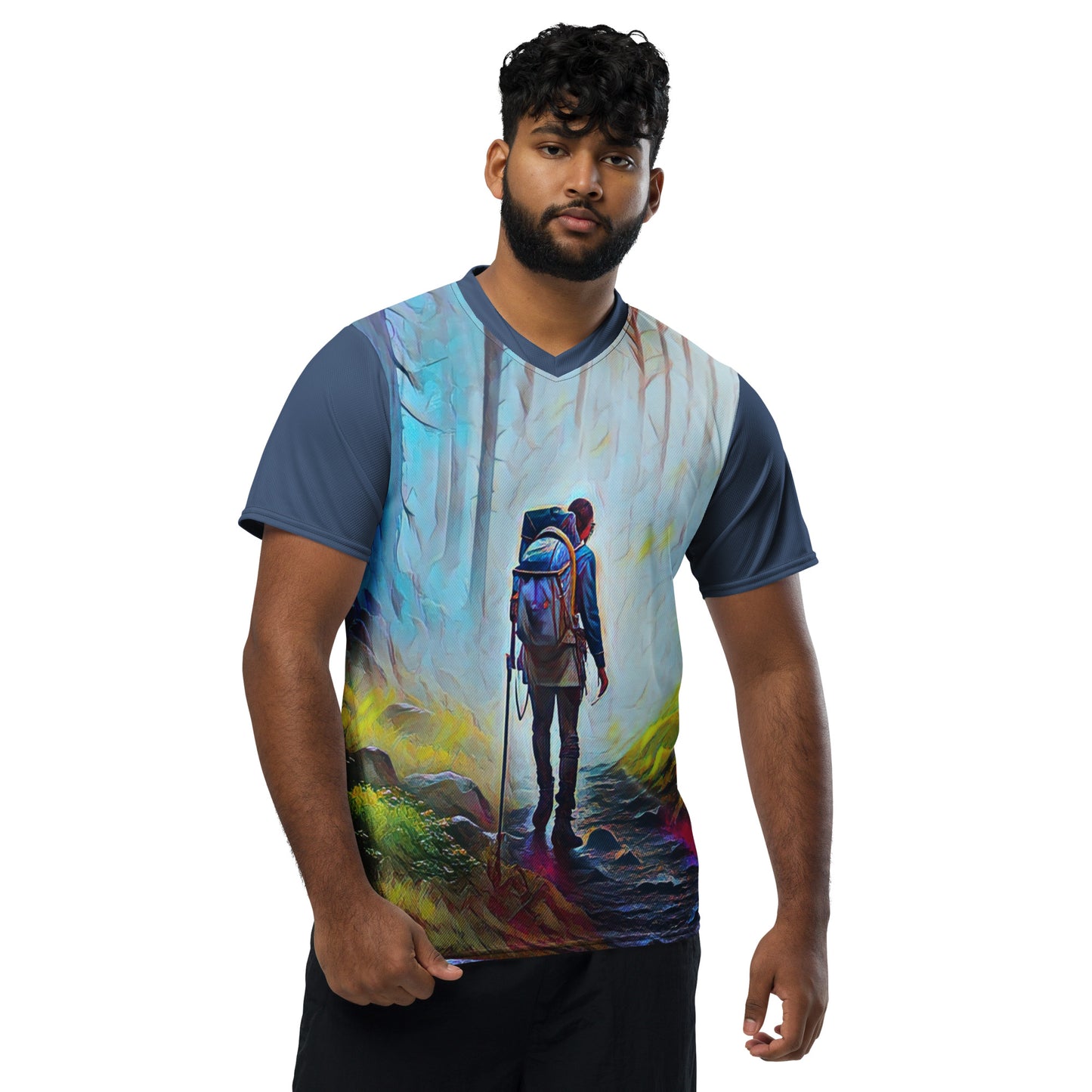 Oregon Hiker - Recycled unisex sports jersey