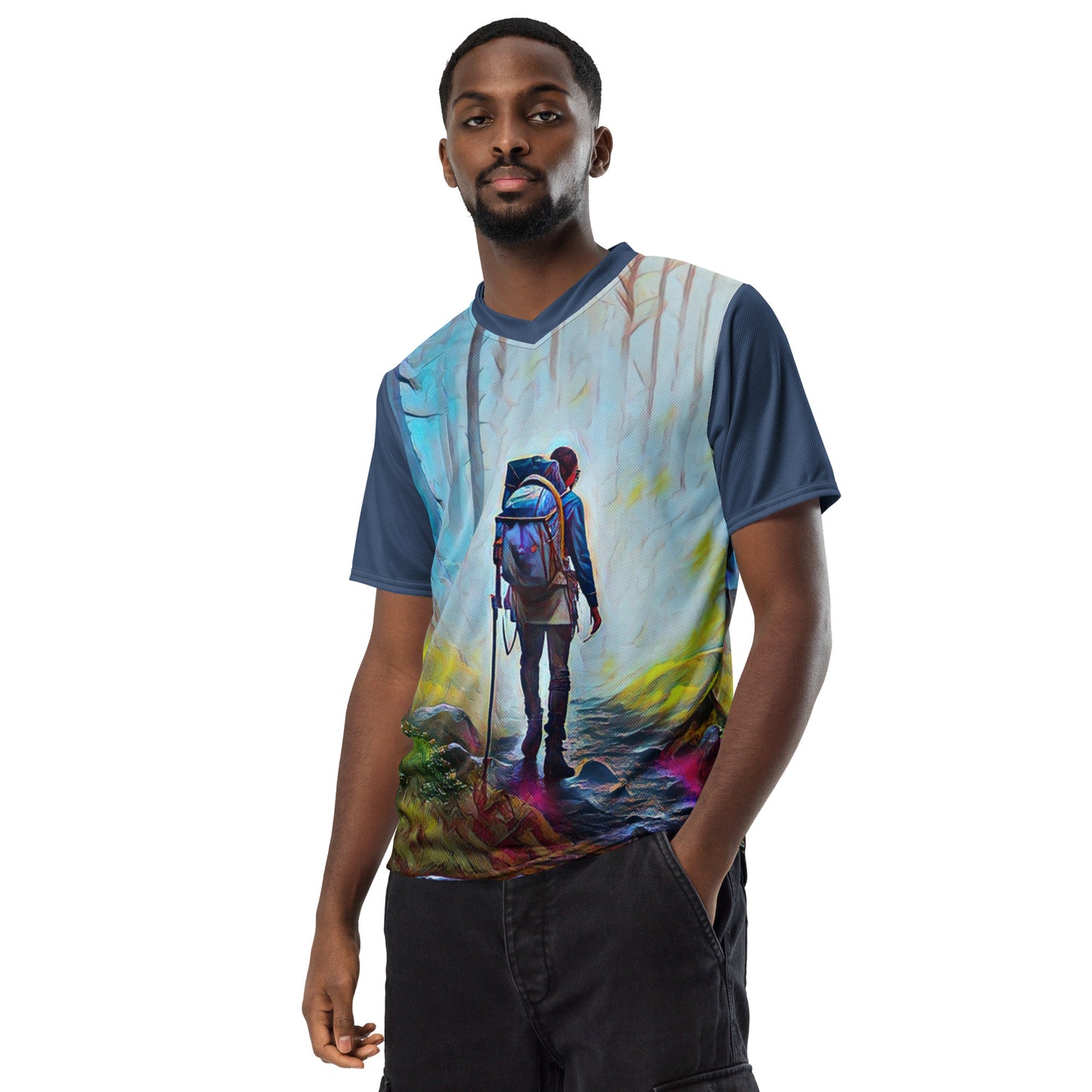 Oregon Hiker - Recycled unisex sports jersey