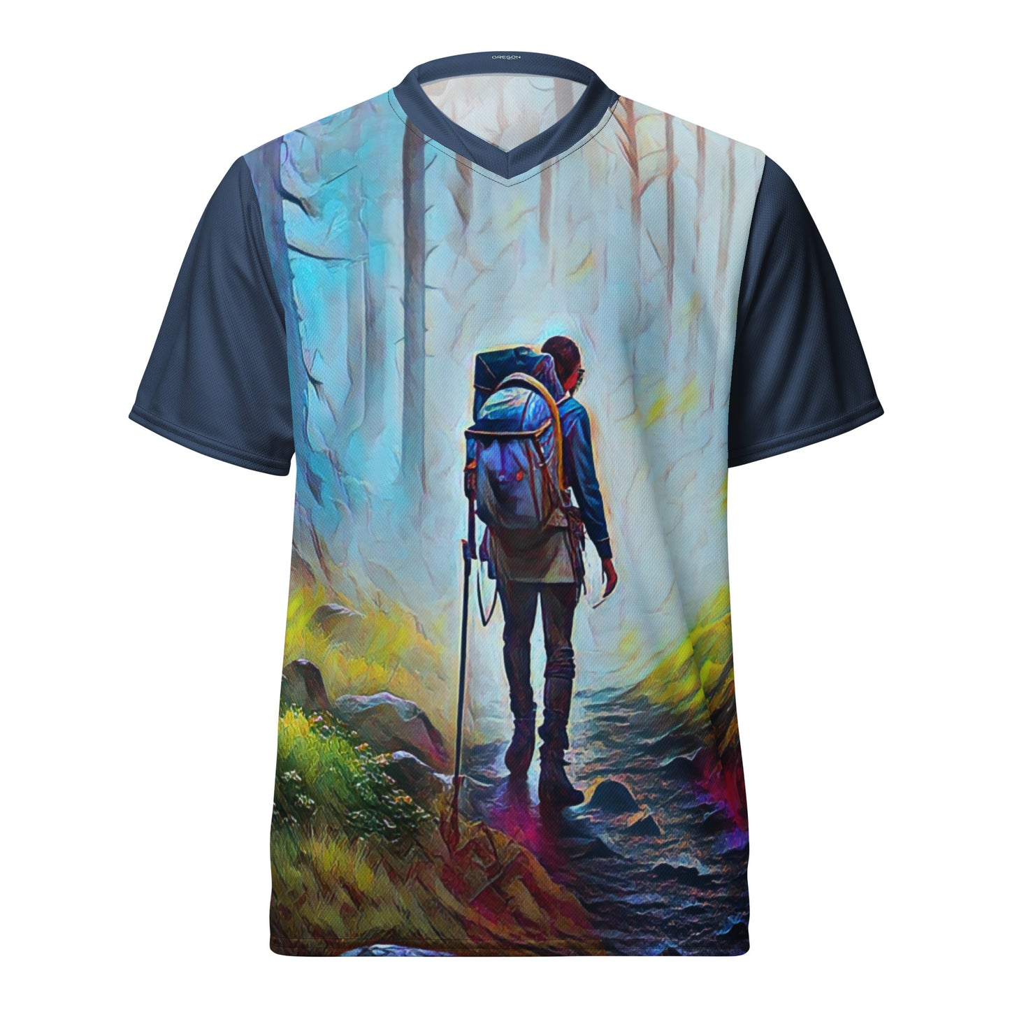 Oregon Hiker - Recycled unisex sports jersey