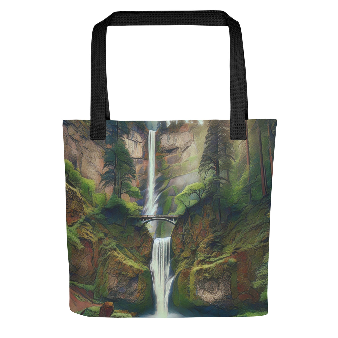 Multnomah Falls - Digital Art - Tote bag