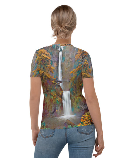 Multnomah Falls - Digital Art - Women's T-shirt
