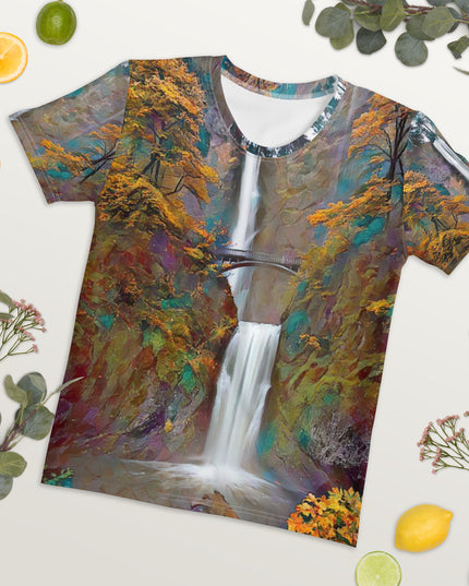 Multnomah Falls - Digital Art - Women's T-shirt
