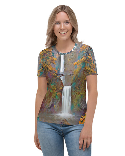 Multnomah Falls - Digital Art - Women's T-shirt