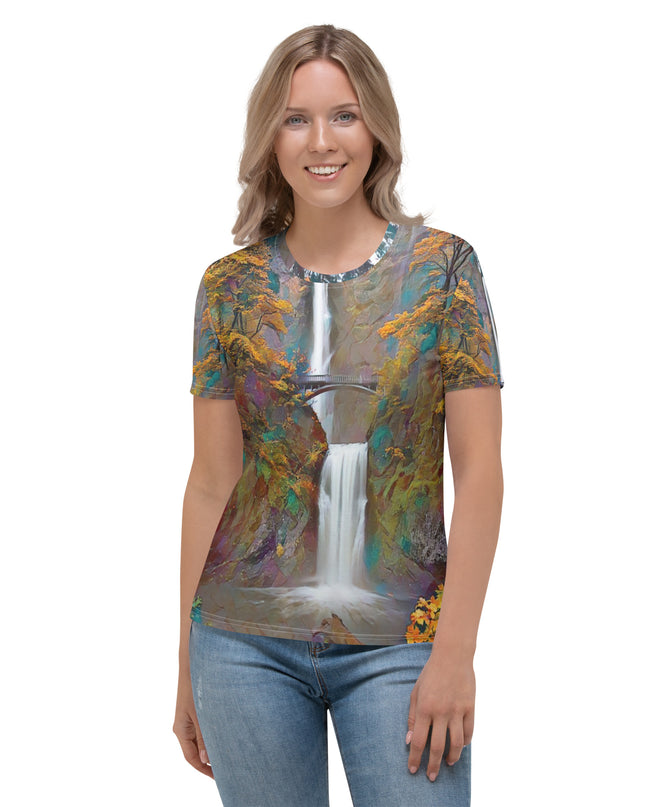 Multnomah Falls - Digital Art - Women's T-shirt