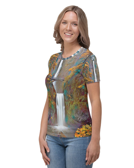 Multnomah Falls - Digital Art - Women's T-shirt