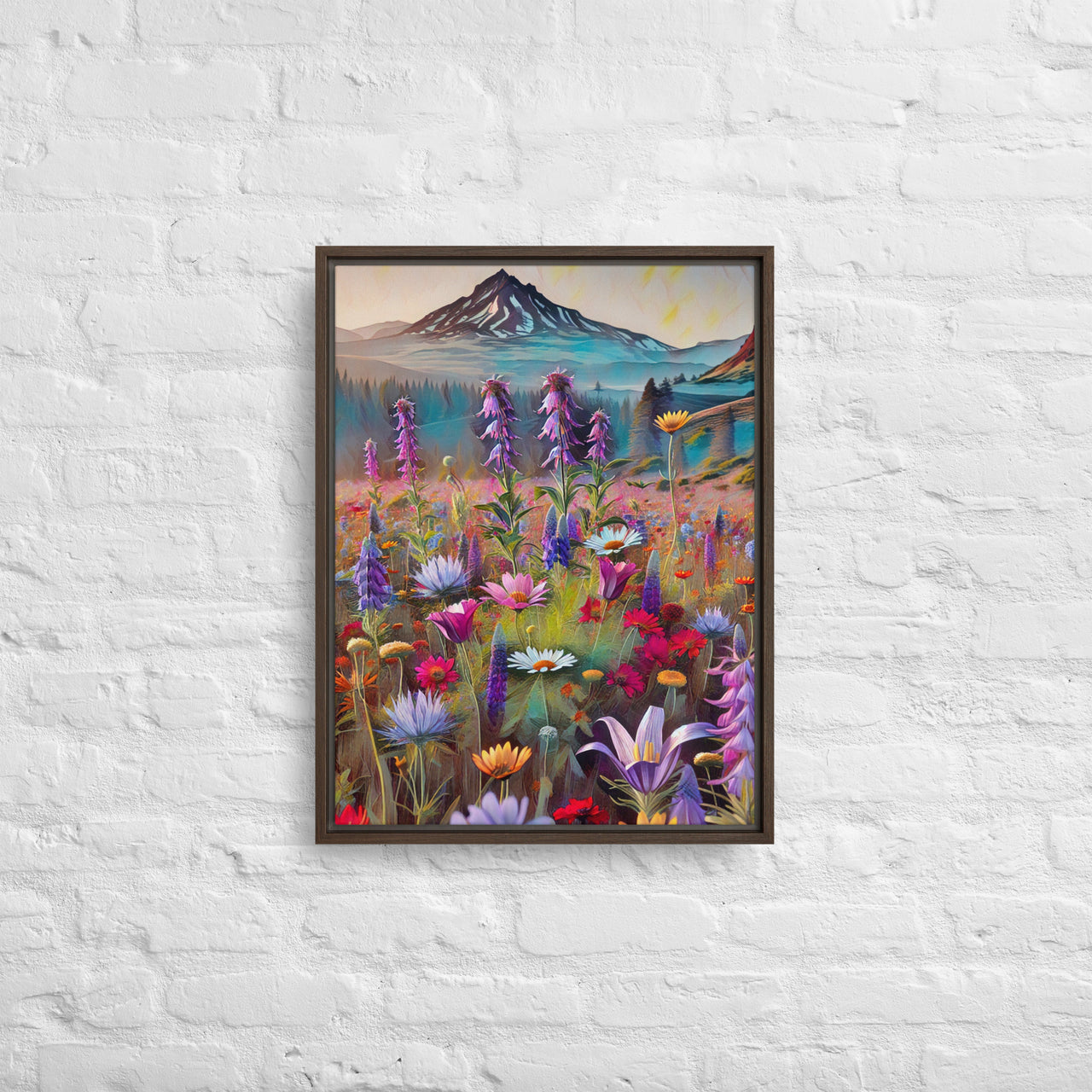 Oregon Wildflowers - Digital Art - Framed canvas - FREE SHIPPING