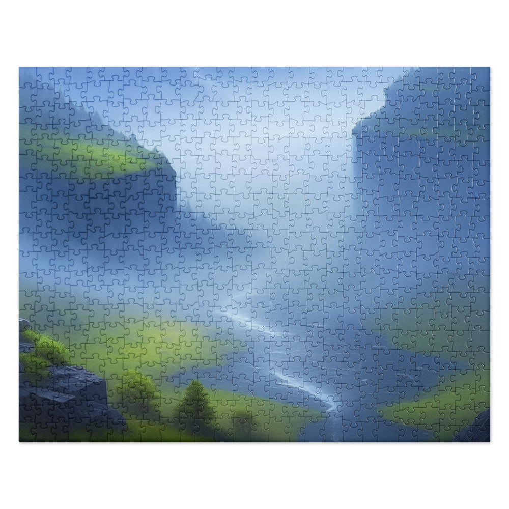 Foggy River - Digital Art - Jigsaw puzzle