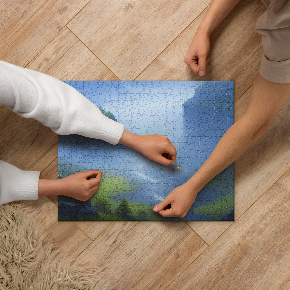 Foggy River - Digital Art - Jigsaw puzzle