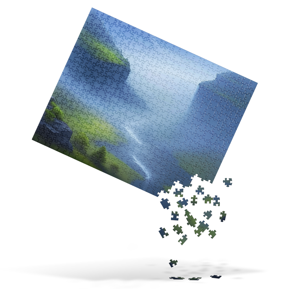 Foggy River - Digital Art - Jigsaw puzzle