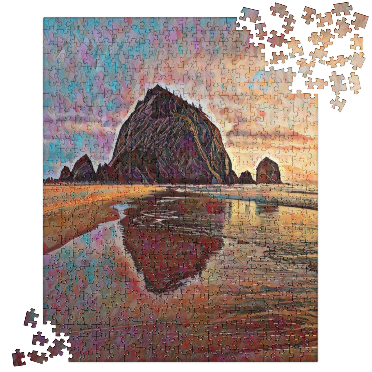 Haystack Rock - Digital Art - Jigsaw puzzle