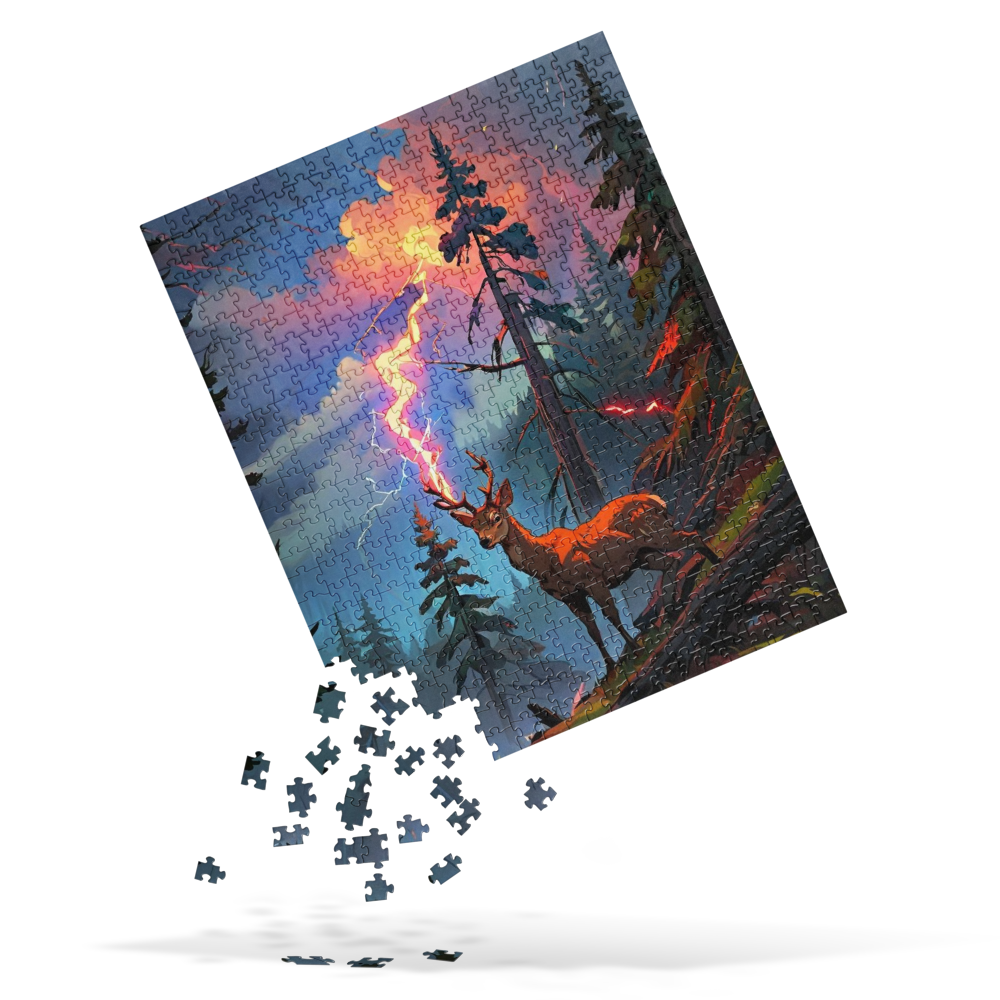 Oregon Lightning Strike - Jigsaw puzzle