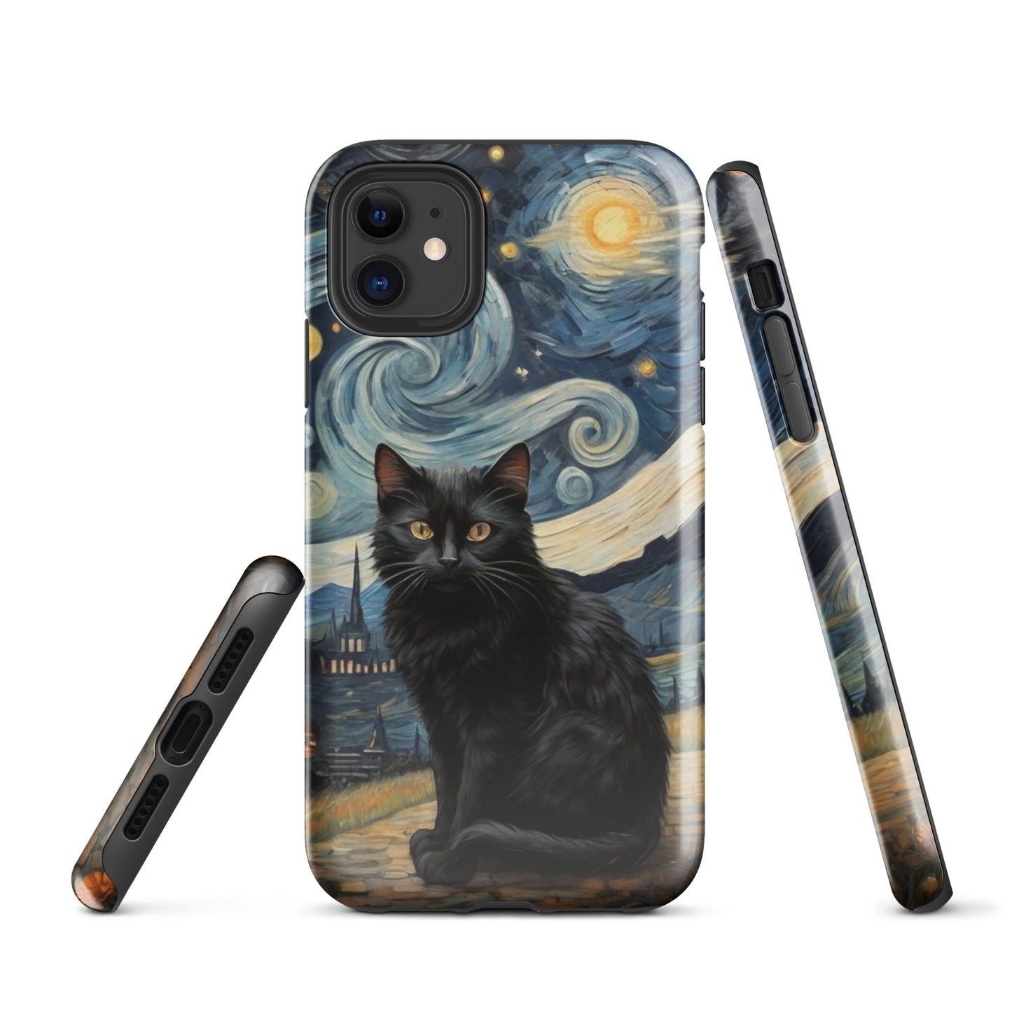 Starry Black Cat Night - Tough Case for iPhone®