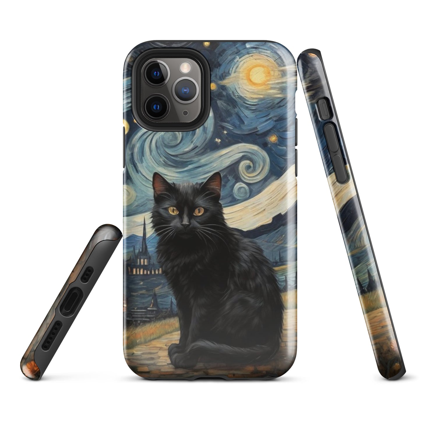 Starry Black Cat Night - Tough Case for iPhone®