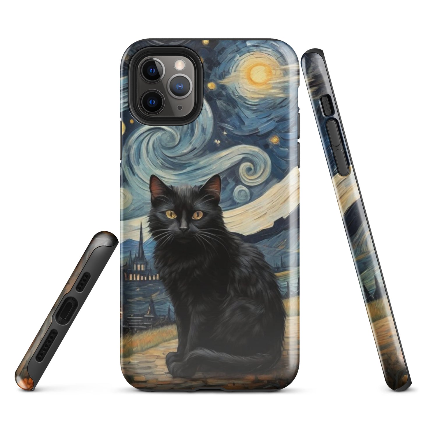 Starry Black Cat Night - Tough Case for iPhone®