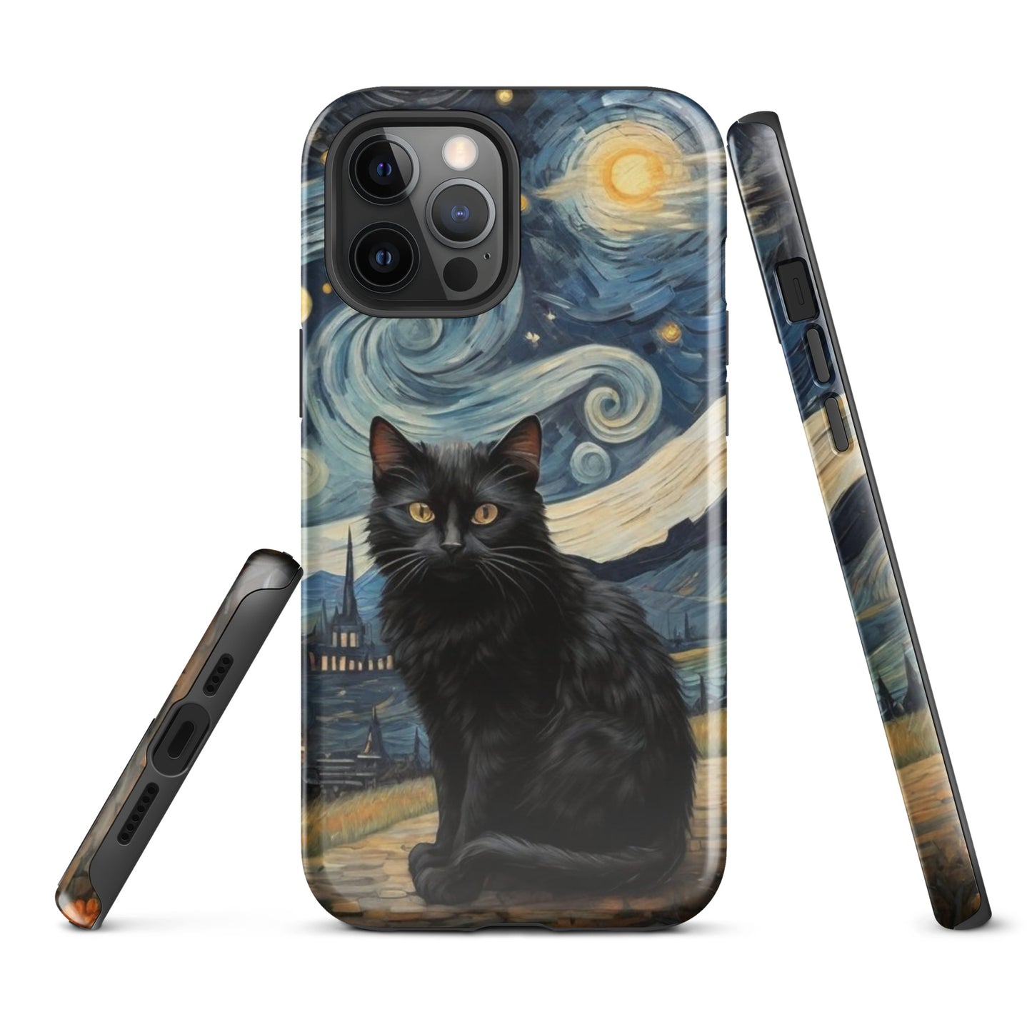 Starry Black Cat Night - Tough Case for iPhone®
