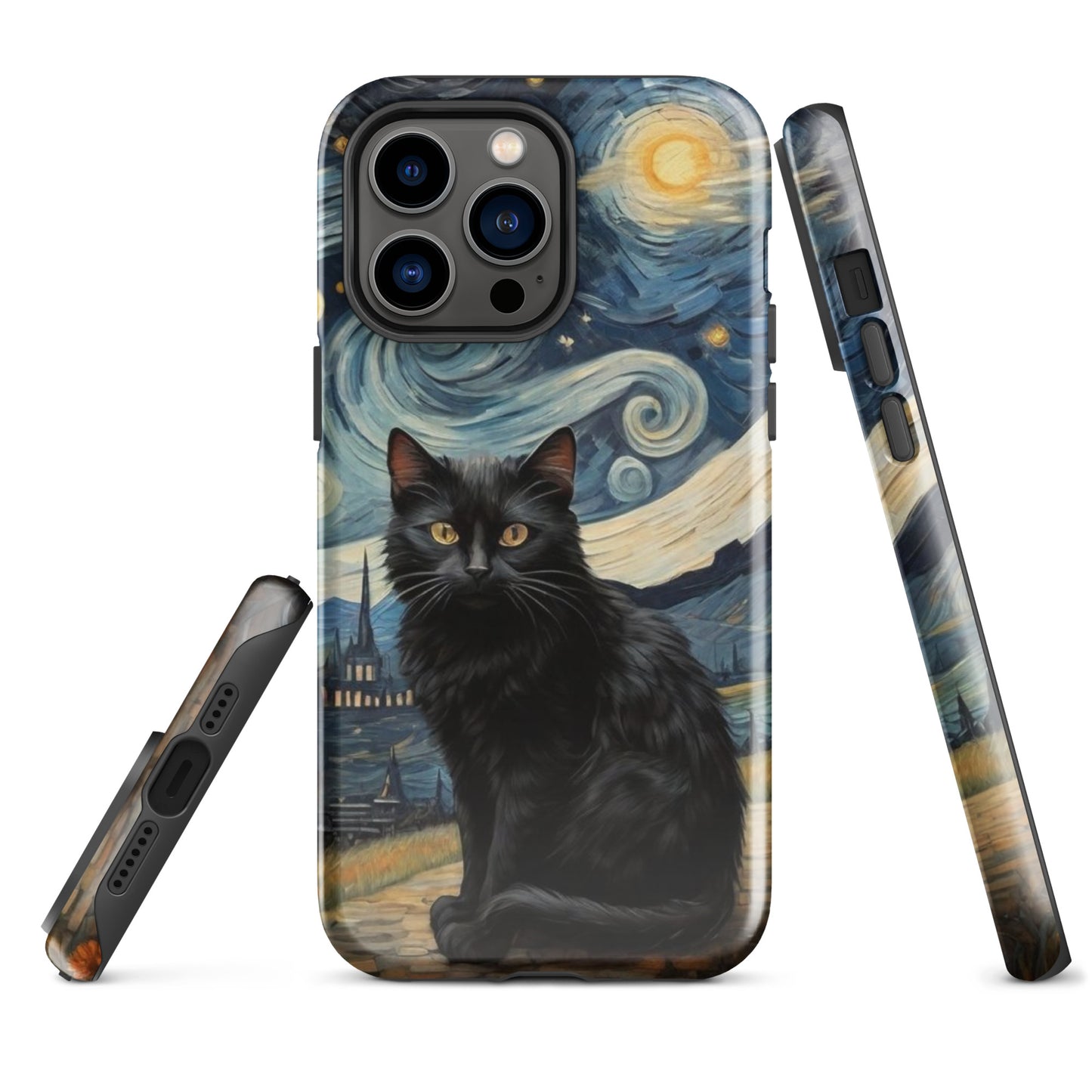 Starry Black Cat Night - Tough Case for iPhone®