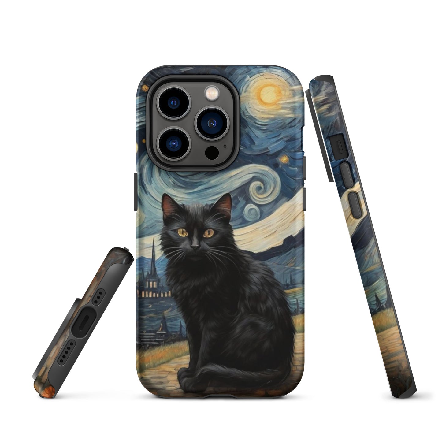 Starry Black Cat Night - Tough Case for iPhone®