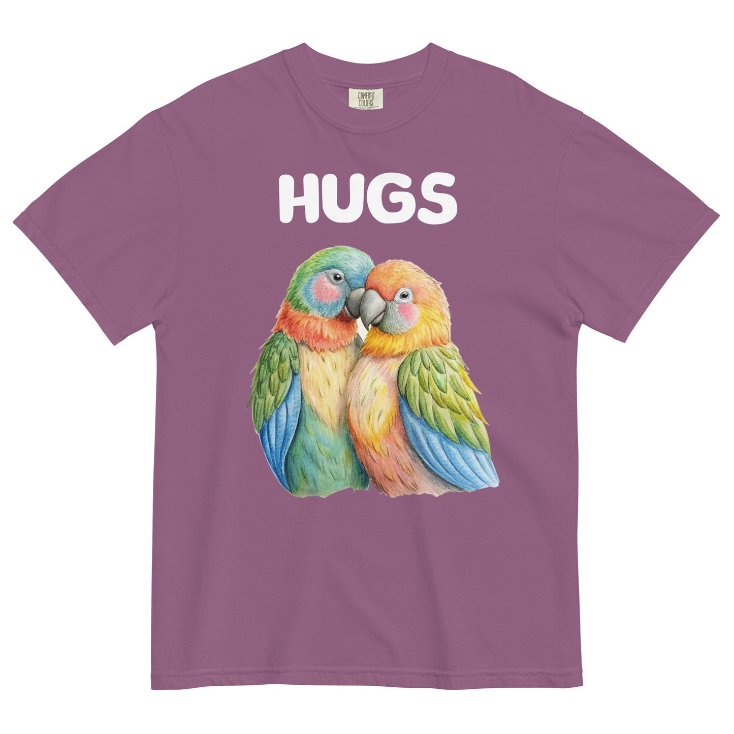 HUGS - Parrots - Comfort Colors - Unisex garment-dyed heavyweight t-shirt