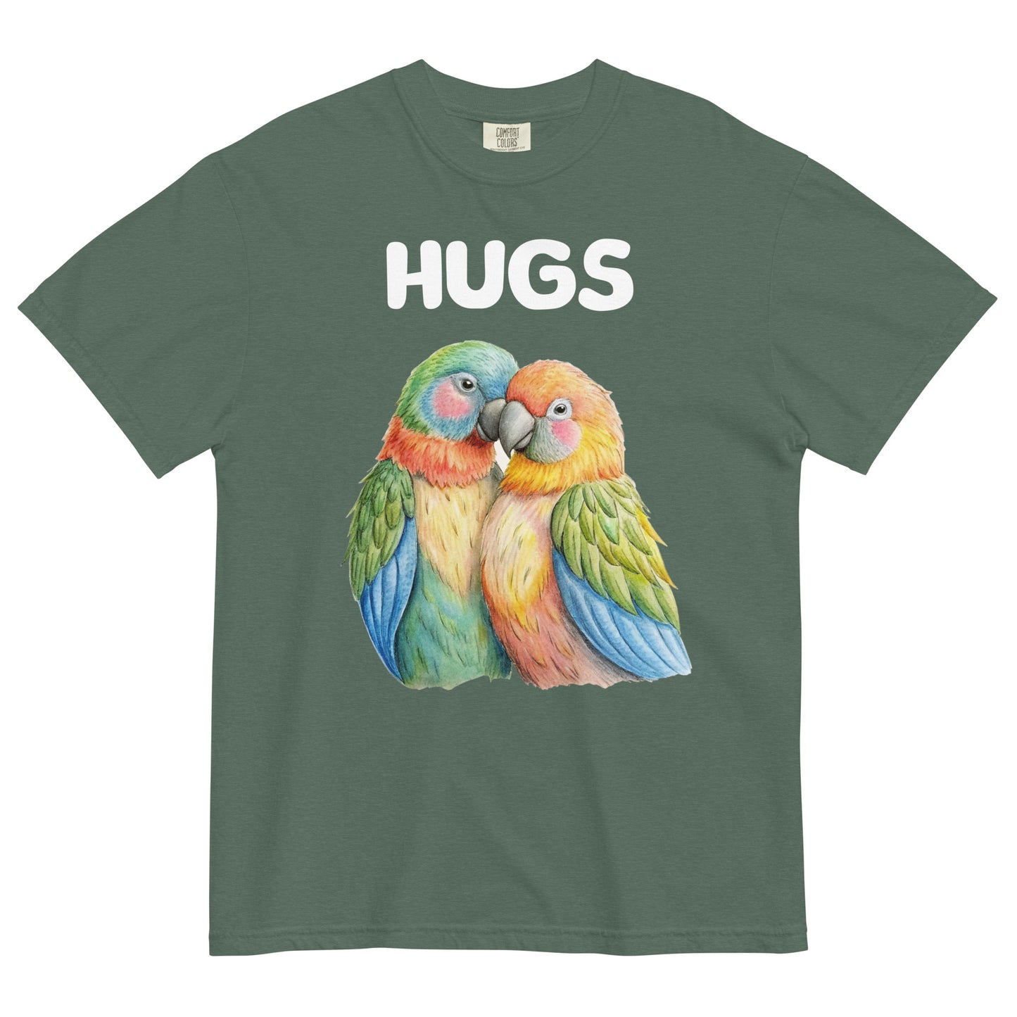 HUGS - Parrots - Comfort Colors - Unisex garment-dyed heavyweight t-shirt