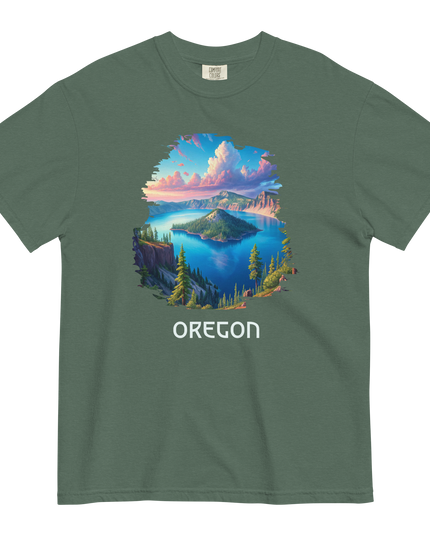OREGON - CRATER LAKE - COMFORT COLORS - Unisex garment-dyed heavyweight t-shirt