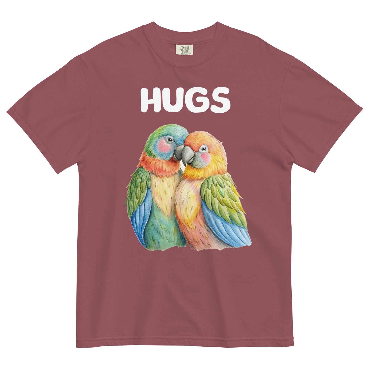 HUGS - Parrots - Comfort Colors - Unisex garment-dyed heavyweight t-shirt
