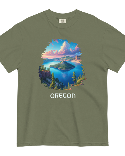 OREGON - CRATER LAKE - COMFORT COLORS - Unisex garment-dyed heavyweight t-shirt