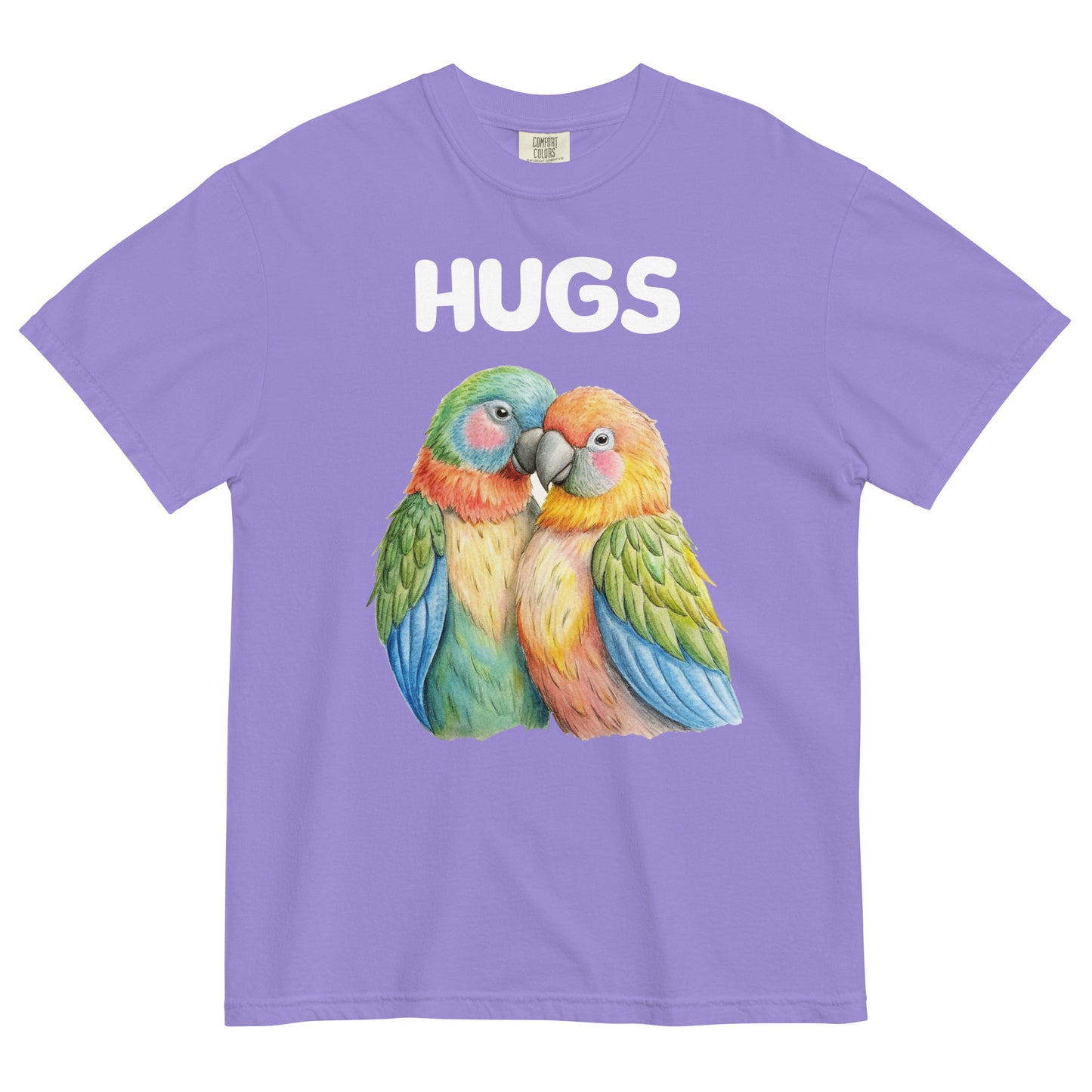 HUGS - Parrots - Comfort Colors - Unisex garment-dyed heavyweight t-shirt