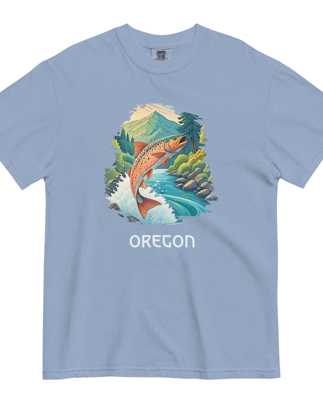 OREGON FISHING - COMFORT COLORS - Unisex garment-dyed heavyweight t-shirt