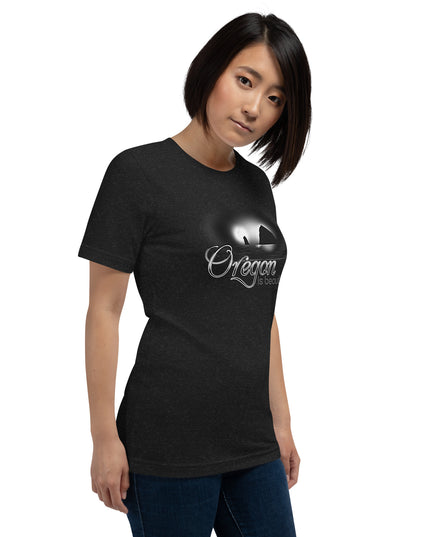 Oregon is Beautiful/ Haystack Rock - BW - Unisex t-shirt