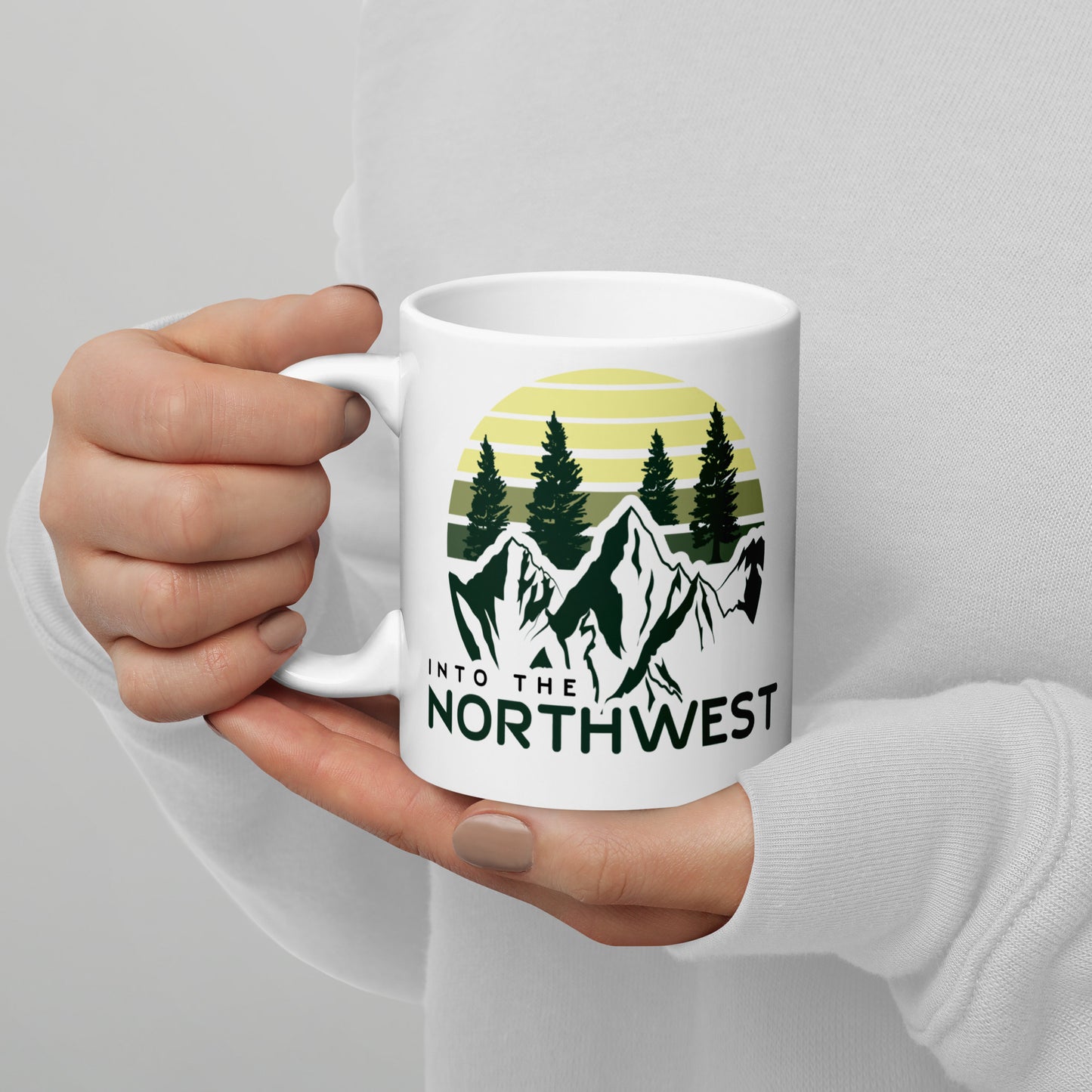 Into The Northwest - White glossy mug