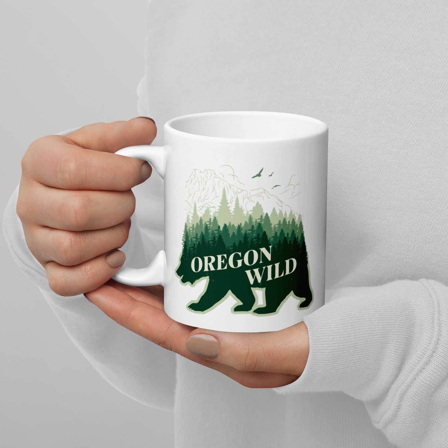 Oregon Wild - White glossy mug