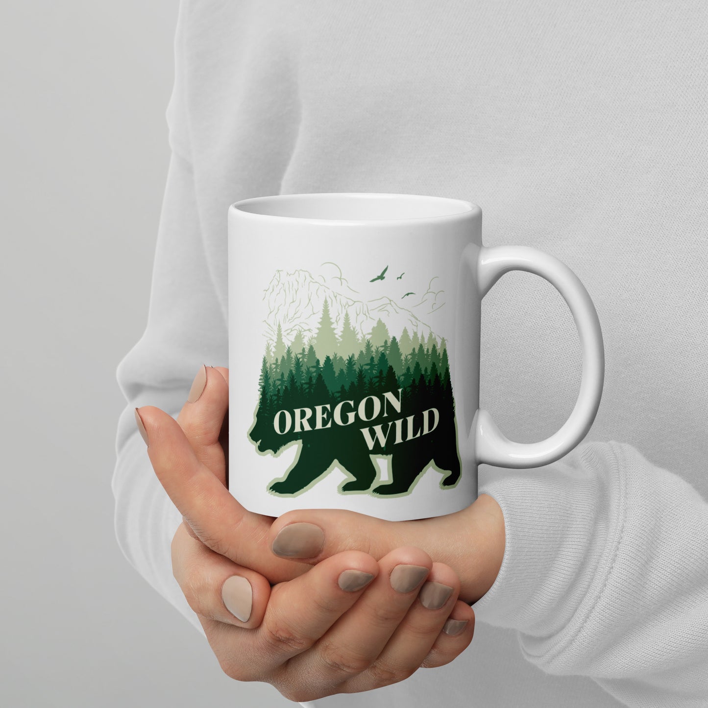 Oregon Wild - White glossy mug