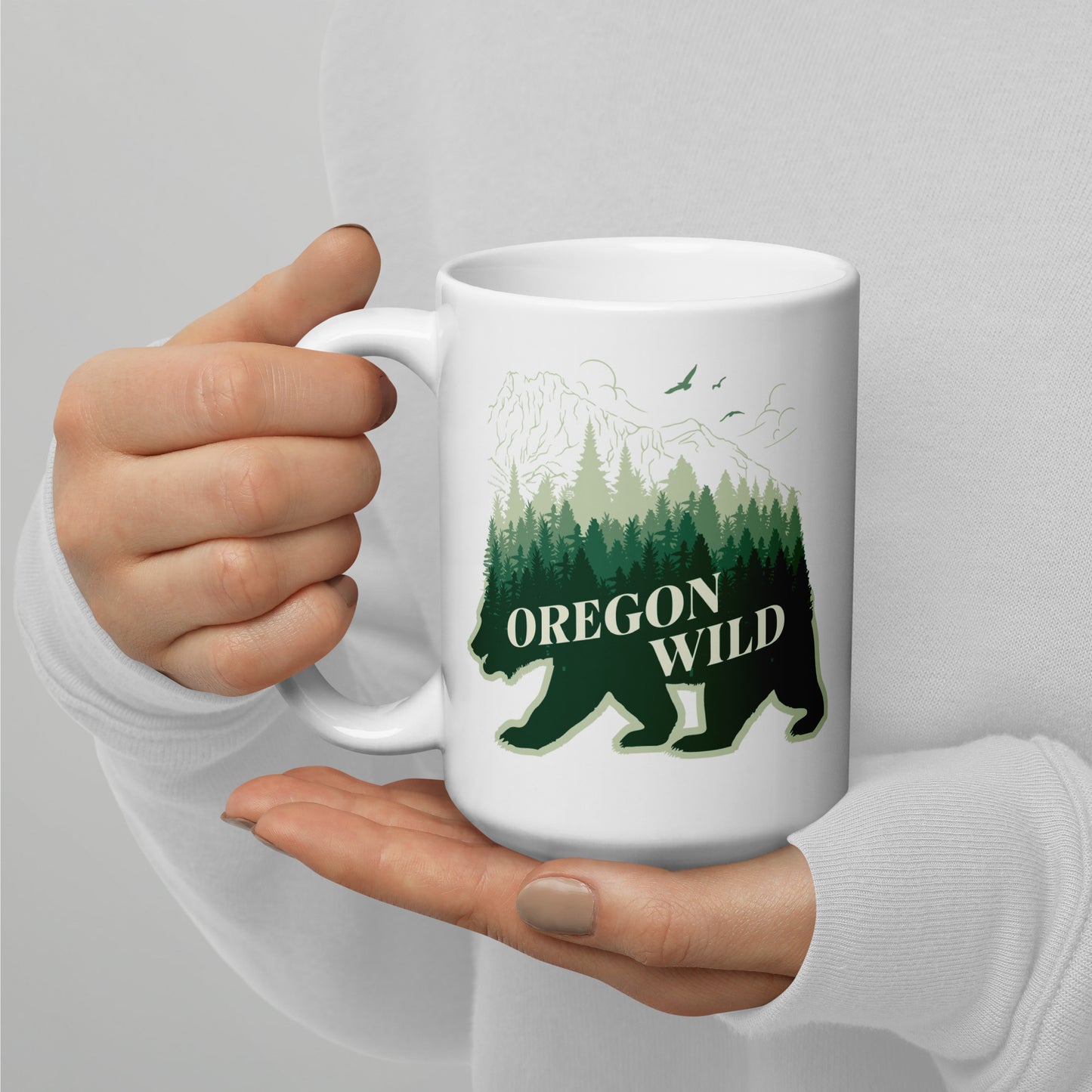 Oregon Wild - White glossy mug