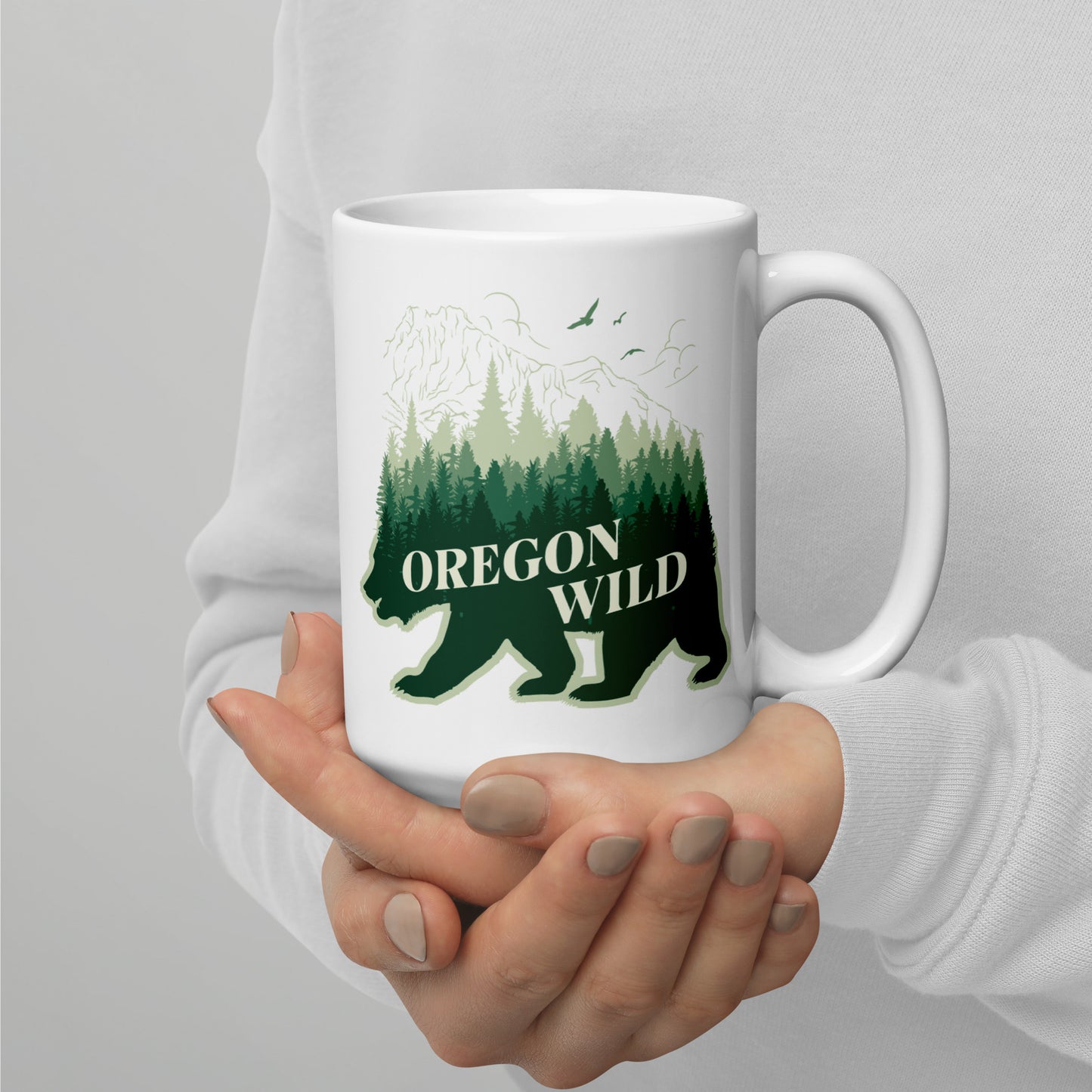 Oregon Wild - White glossy mug
