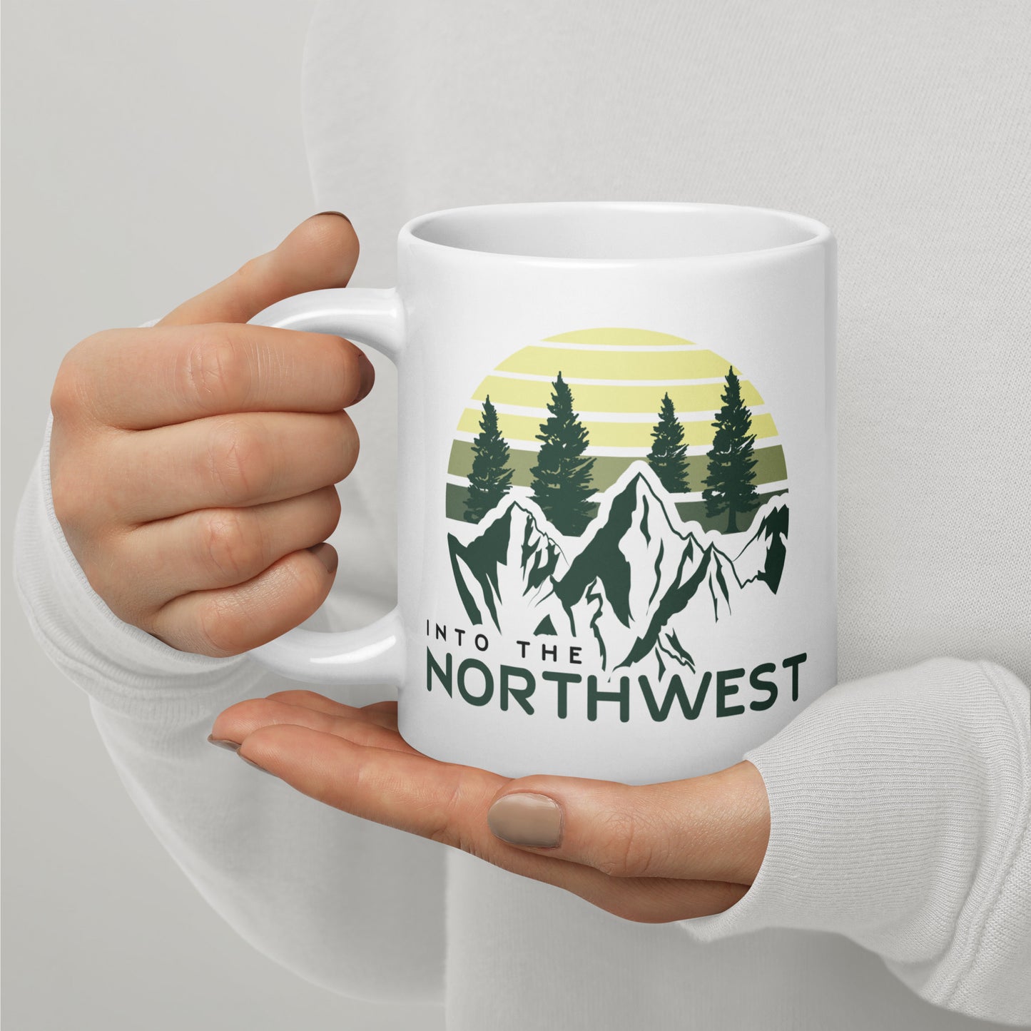 Into The Northwest - White glossy mug