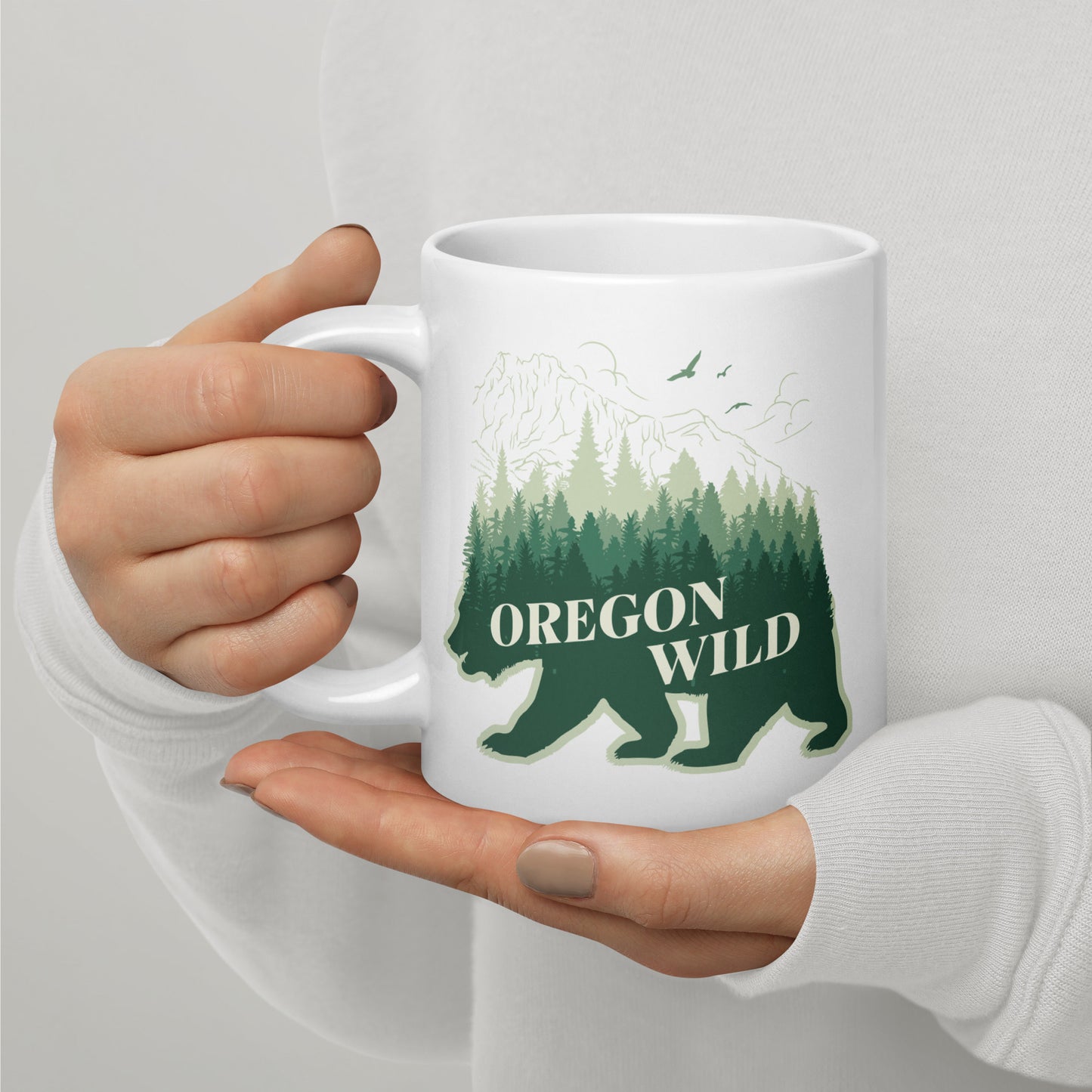 Oregon Wild - White glossy mug