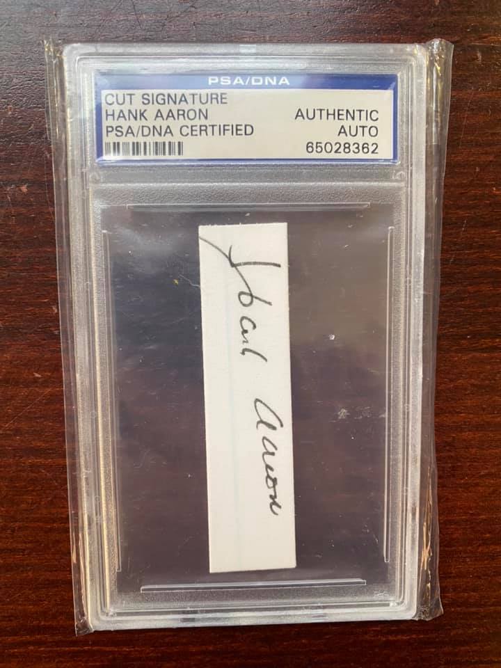 HANK AARON - CUT SIGNATURE