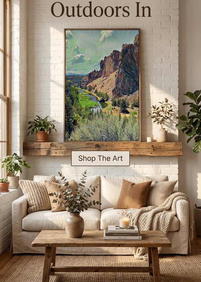 Smith Rock - Digital Art - Framed canvas - FREE Shipping