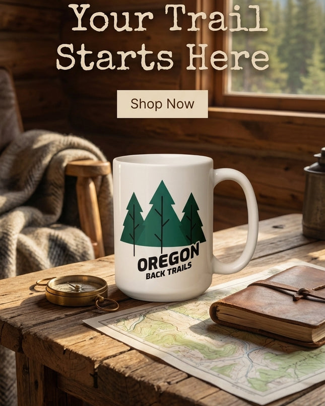 Oregon Back Trails - White glossy mug