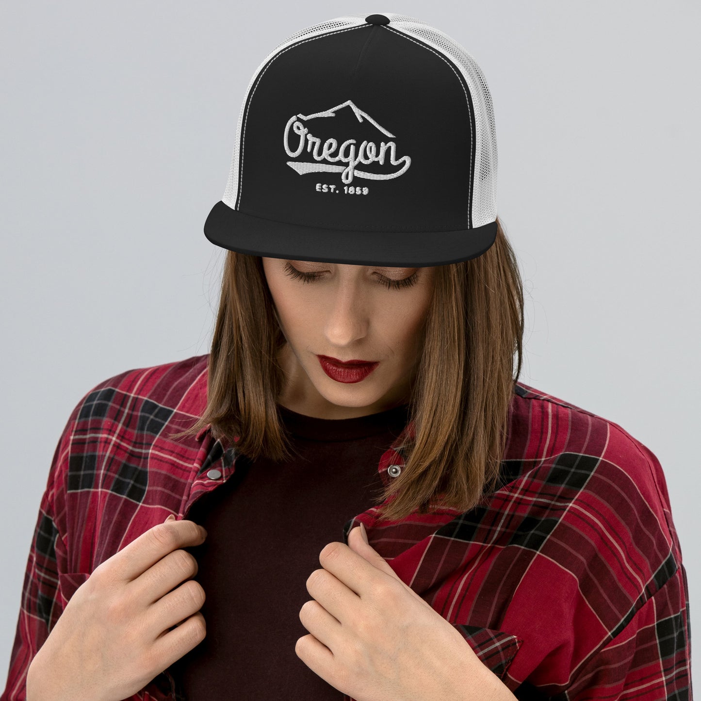 OREGON Est. 1859 - Embroidered - Trucker Cap