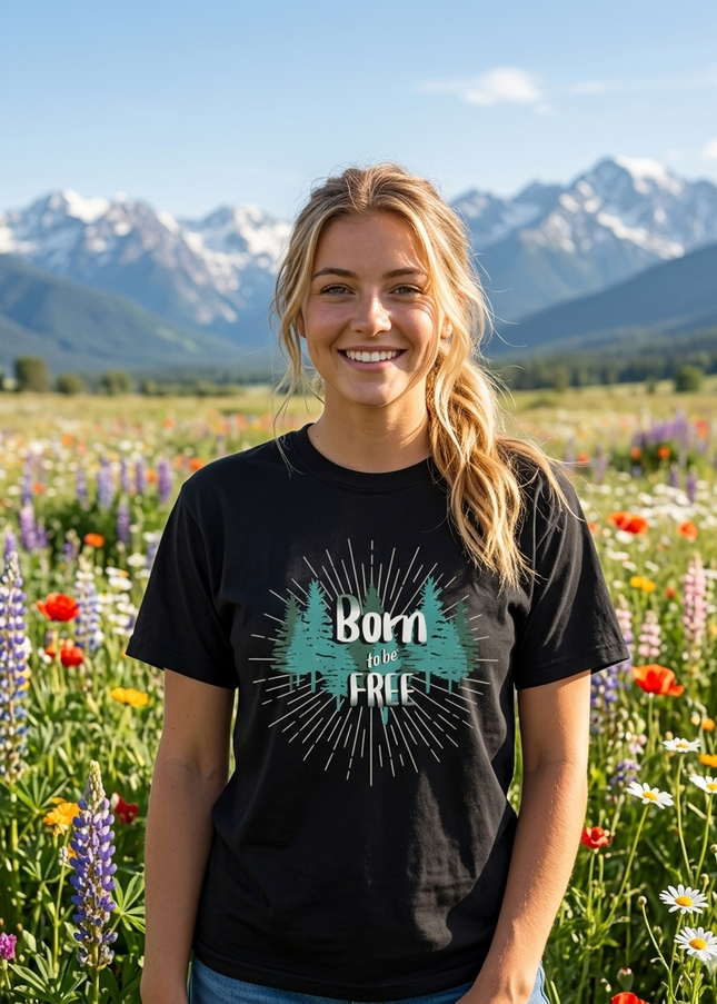 Born to Be Free - Premium - Comfort Colors - T-Shirt