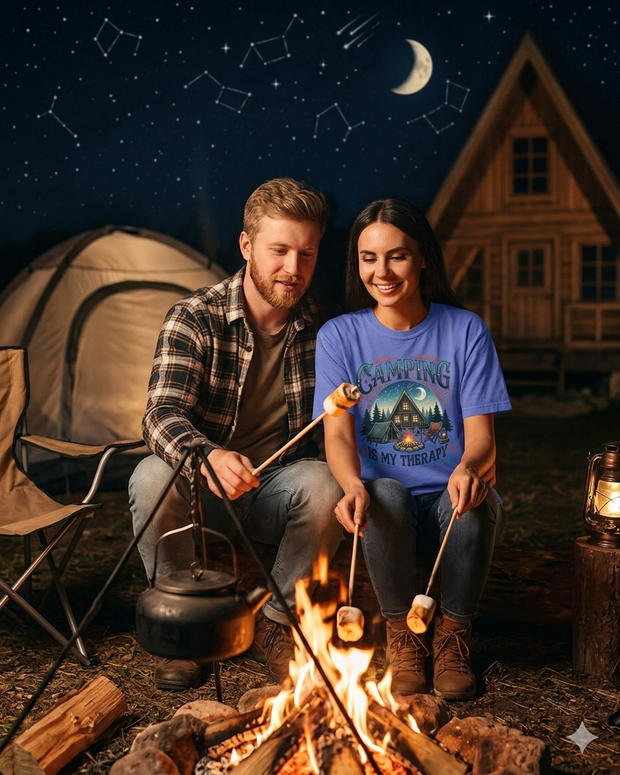 Camping is my Therapy - Premium - Comfort Colors T-Shirt