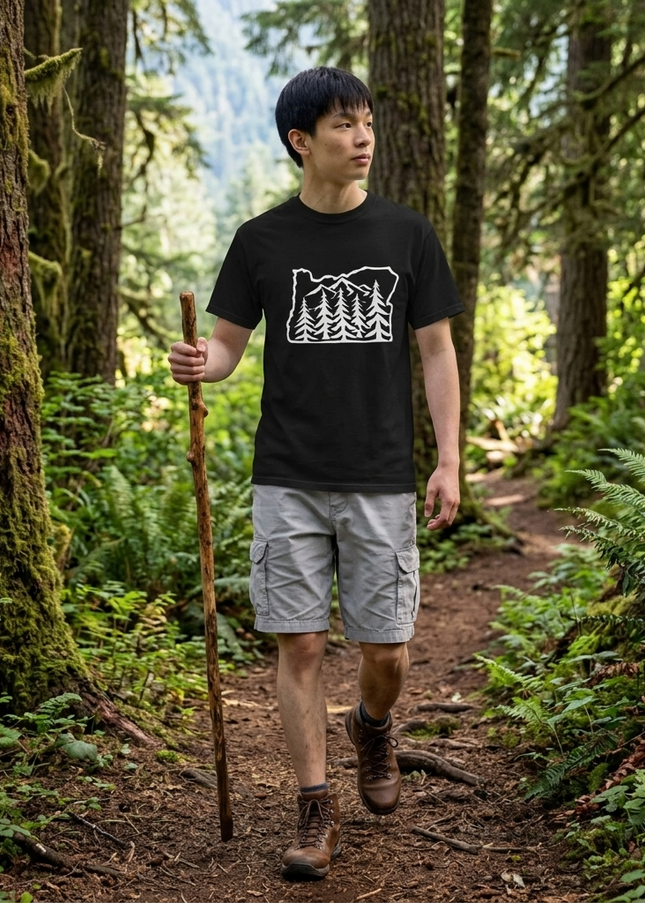 Oregon Map - Comfort Colors - Unisex garment-dyed heavyweight t-shirt