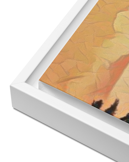 Oregon Hikers - Digital Art - Framed canvas - FREE SHIPPING