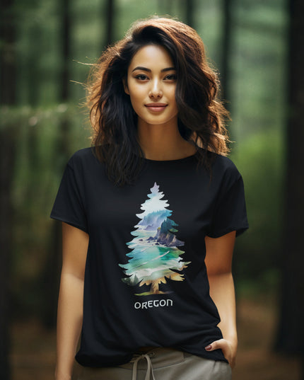 OREGON COASTAL TREE - COMFORT COLORS- Unisex garment-dyed heavyweight t-shirt