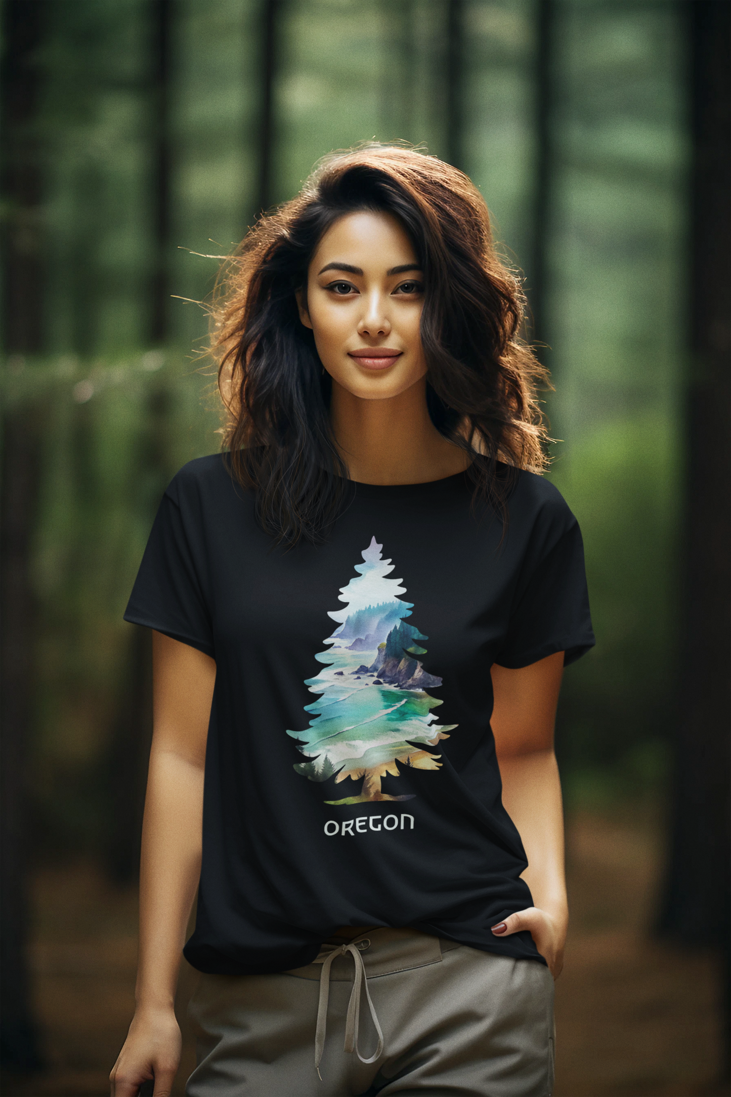 OREGON COSTAL TREE - COMFORT COLORS- Unisex garment-dyed heavyweight t-shirt