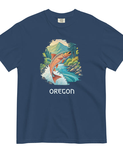 OREGON FISHING - COMFORT COLORS - Unisex garment-dyed heavyweight t-shirt